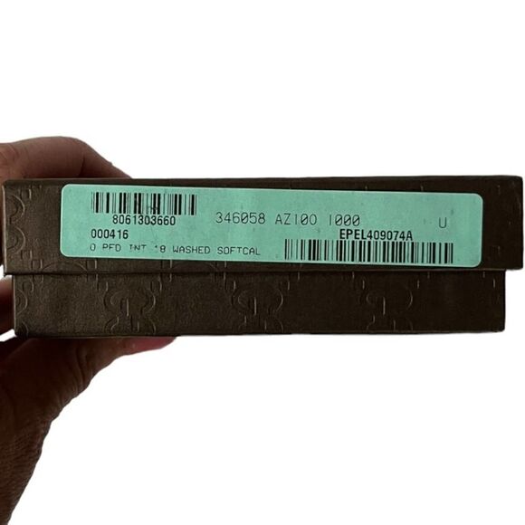 Gucci Denim Leather Trim Zip Around Wallet New - Picture 9 of 12